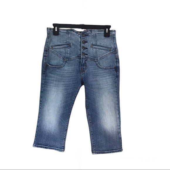Vigoss Women’s 28 5/6 Capri Cropped Jeans High Waisted Button Fly Jeans. Y2K - Picture 8 of 11